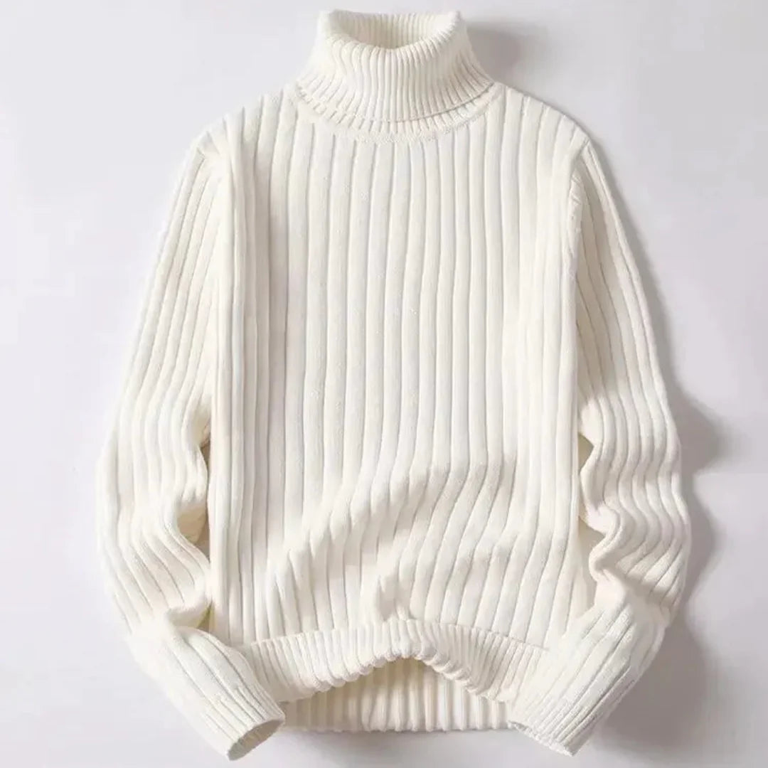 Classic Navy Blue Turtleneck Sweater