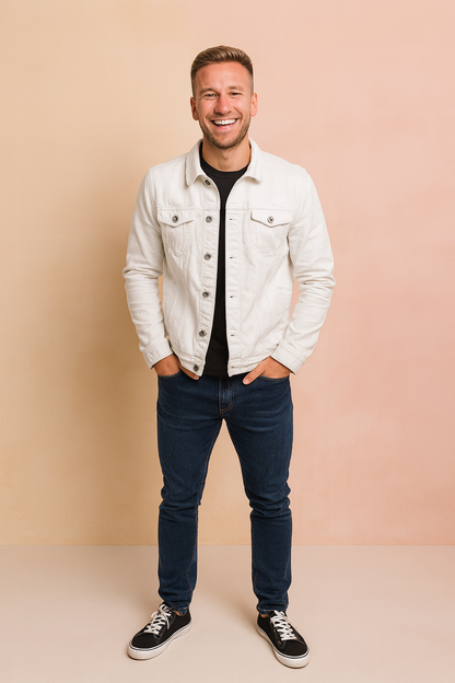 Casual Men's Button Front Pocket Jacket