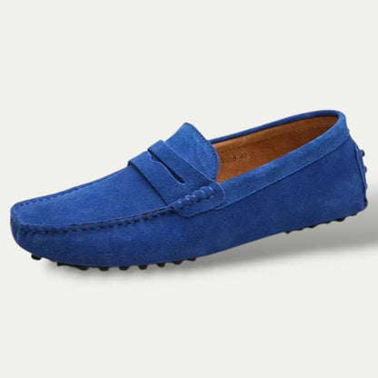 Classic Mens Genuine Leather Slip On Loafers