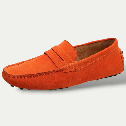 Classic Mens Genuine Leather Slip On Loafers