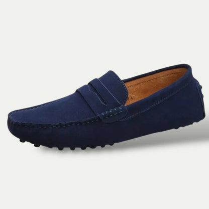 Classic Mens Genuine Leather Slip On Loafers