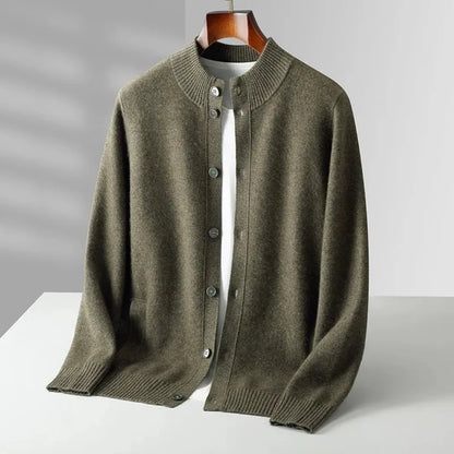 Warm Crew Neck Sweater Cardigan