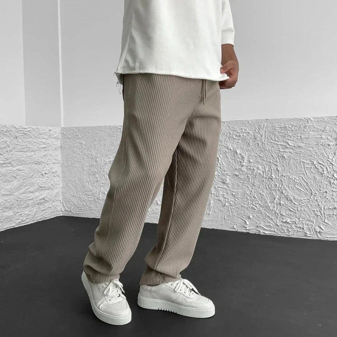 Comfortable Textured Knit Trousers