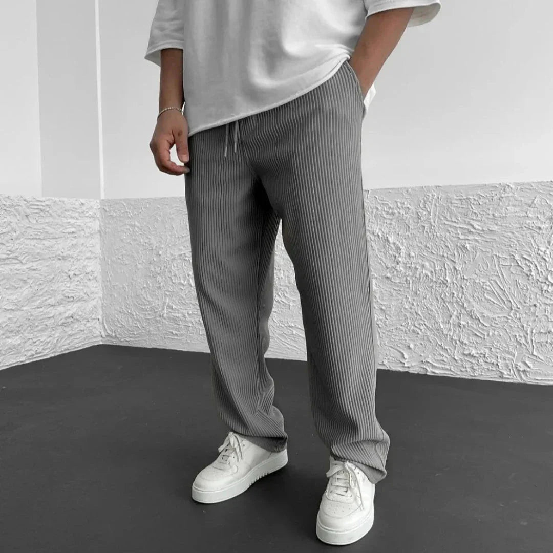 Comfortable Textured Knit Trousers