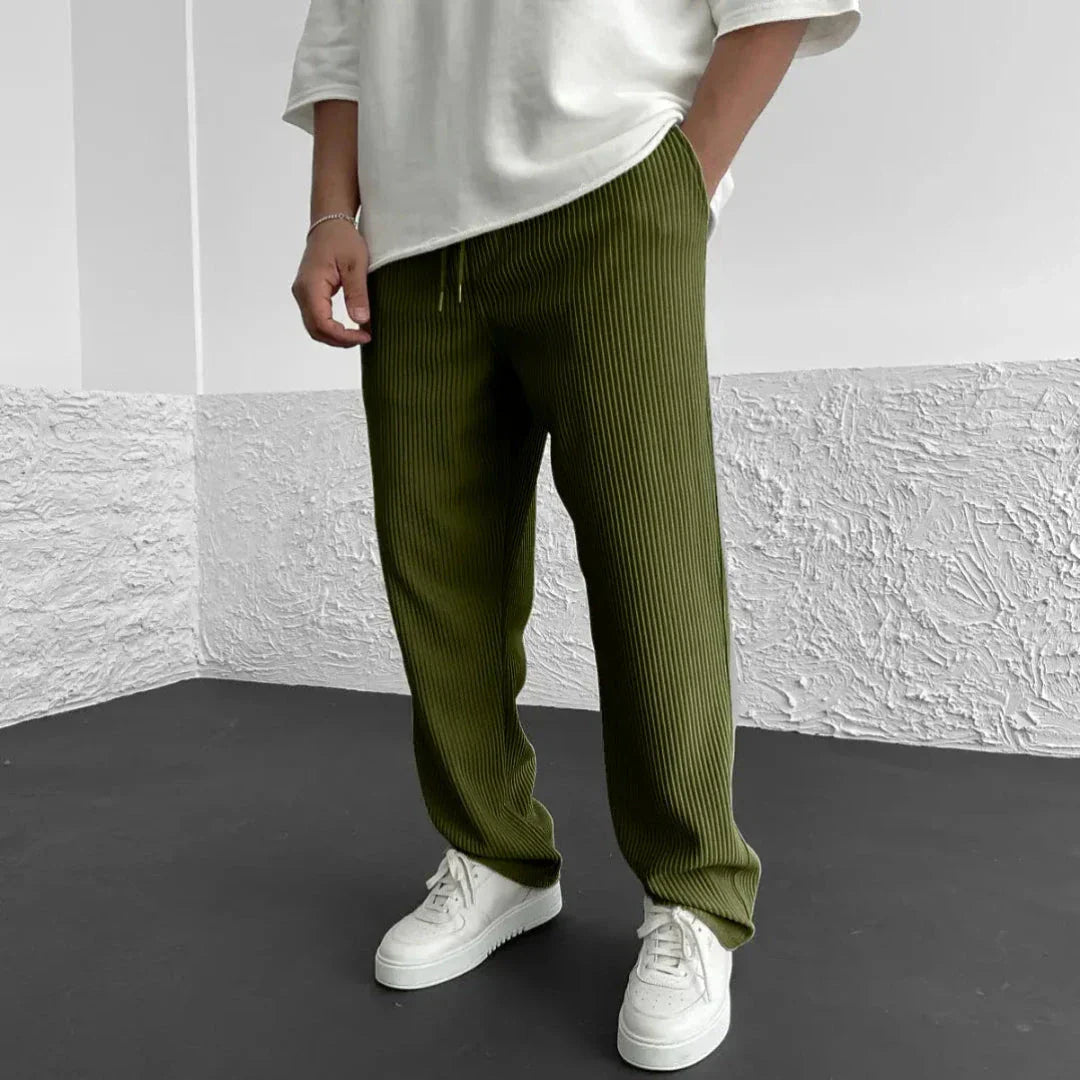 Comfortable Textured Knit Trousers