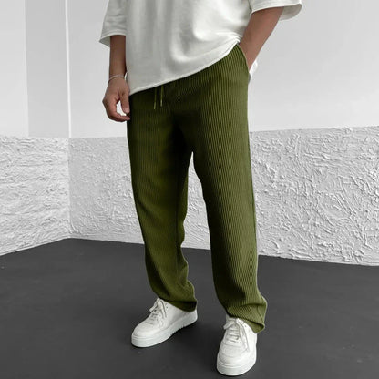Comfortable Textured Knit Trousers