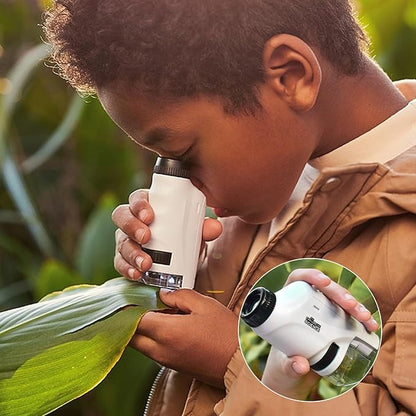 Portable Kids Microscope LED Light 60x Magnification