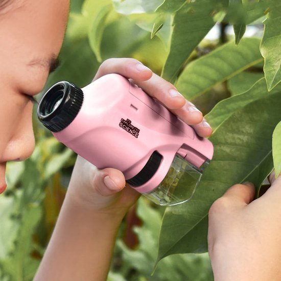 Portable Kids Microscope LED Light 60x Magnification