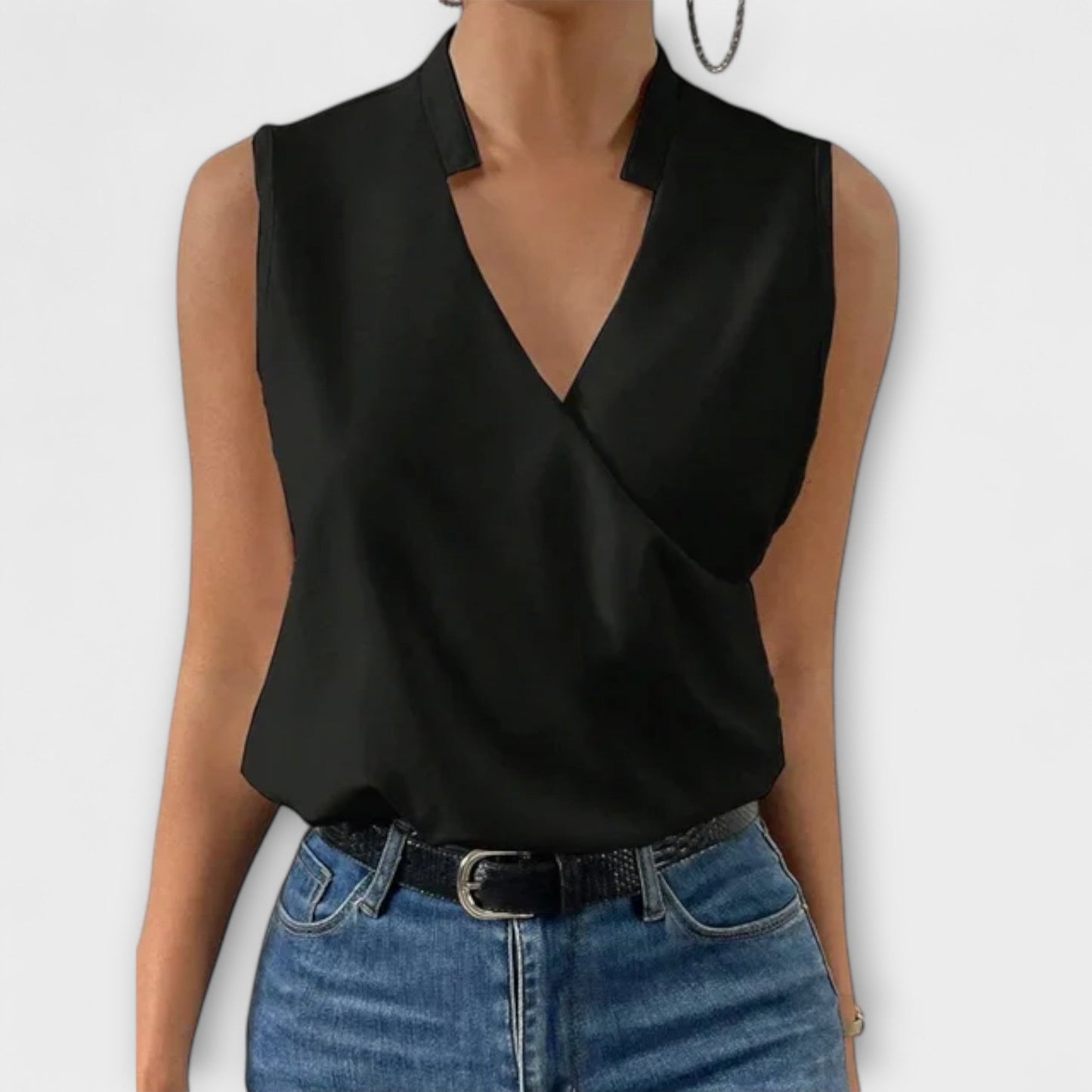 Elegant V-Neck Women's Top