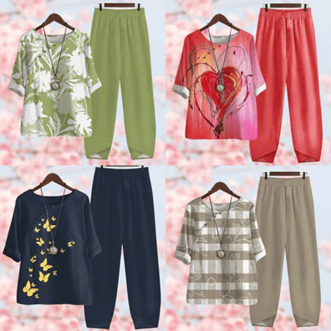 Classic Floral Women's Suit Set - Vossary