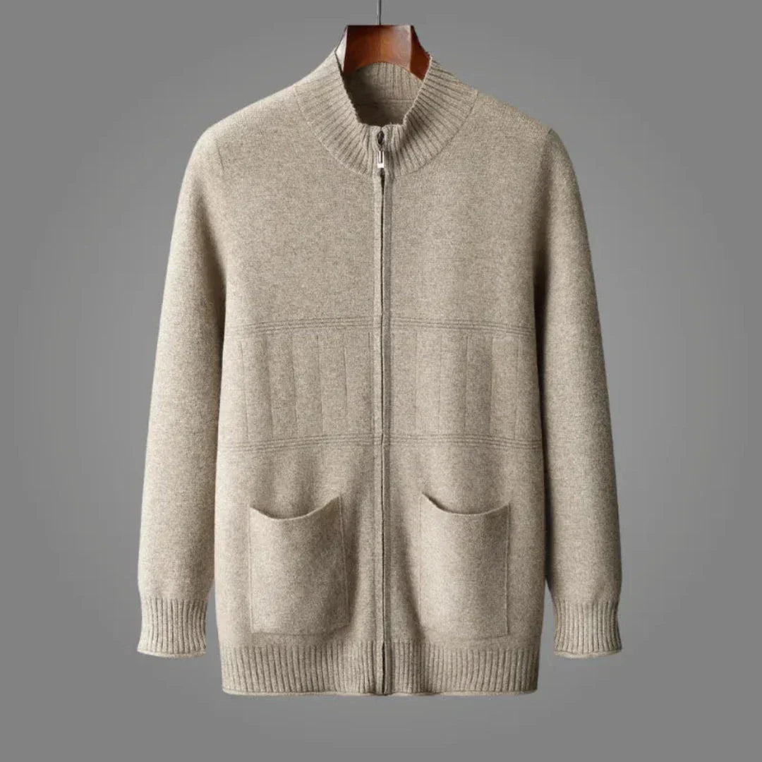 Warm Women's Wool Zip Up Sweater