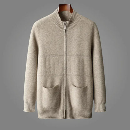Warm Women's Wool Zip Up Sweater