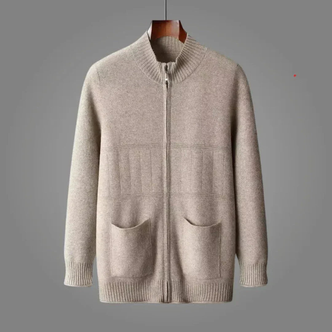 Warm Women's Wool Zip Up Sweater - EasyApparels