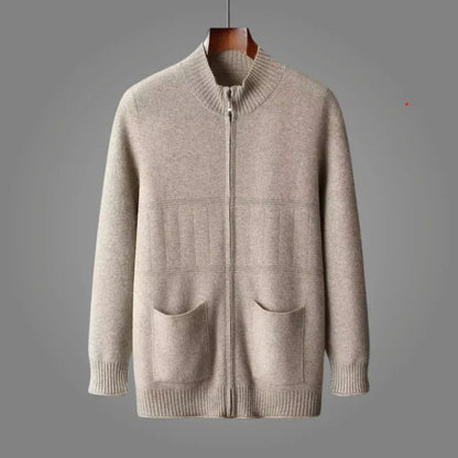 Warm Women's Wool Zip Up Sweater - EasyApparels