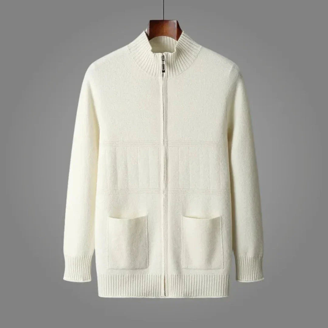 Warm Women's Wool Zip Up Sweater