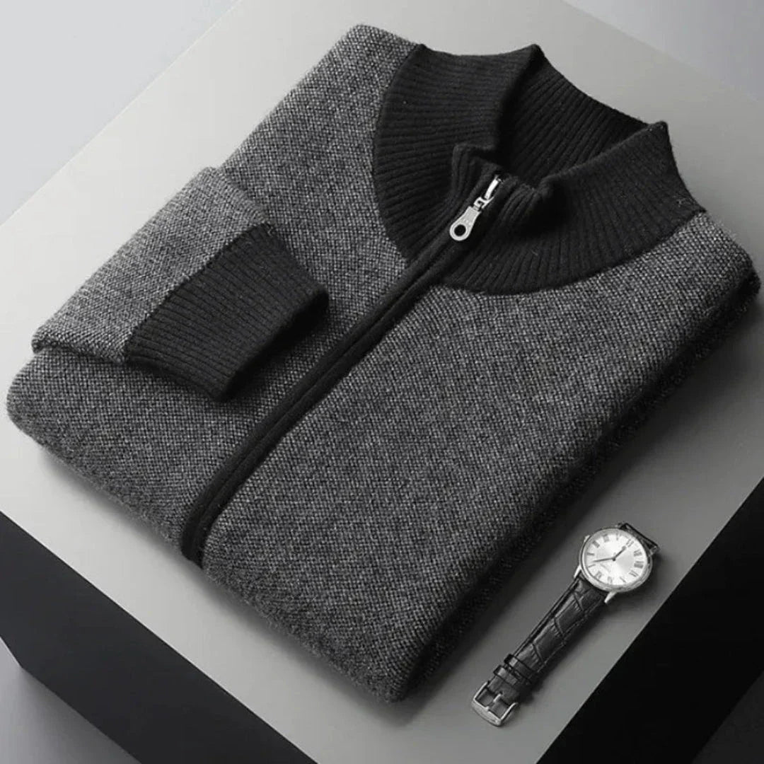 Luxurious Soft Full-Zip Cashmere Sweater