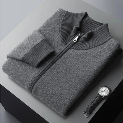 Luxurious Soft Full-Zip Cashmere Sweater