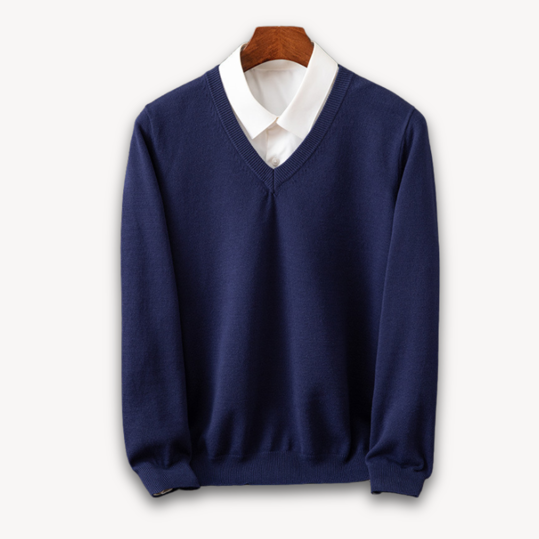Classic Fit Men's Soft V-Neck Sweater