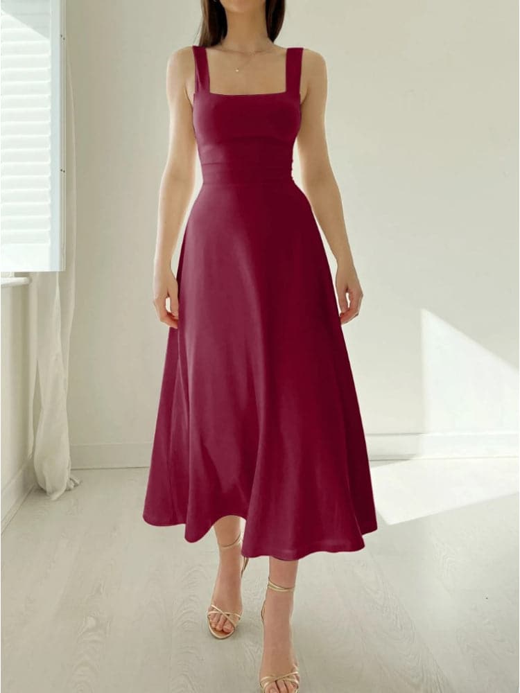 Classic Fit Women's A-Line Midi Dress