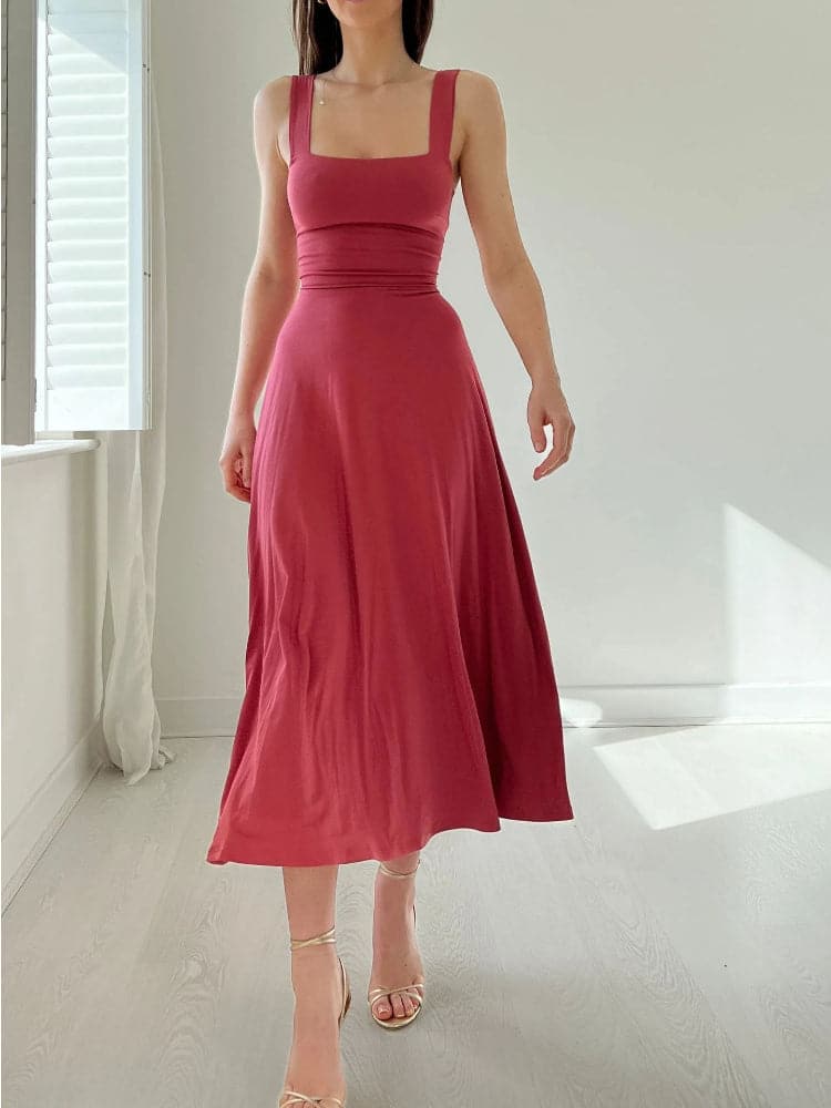 Classic Fit Women's A-Line Midi Dress