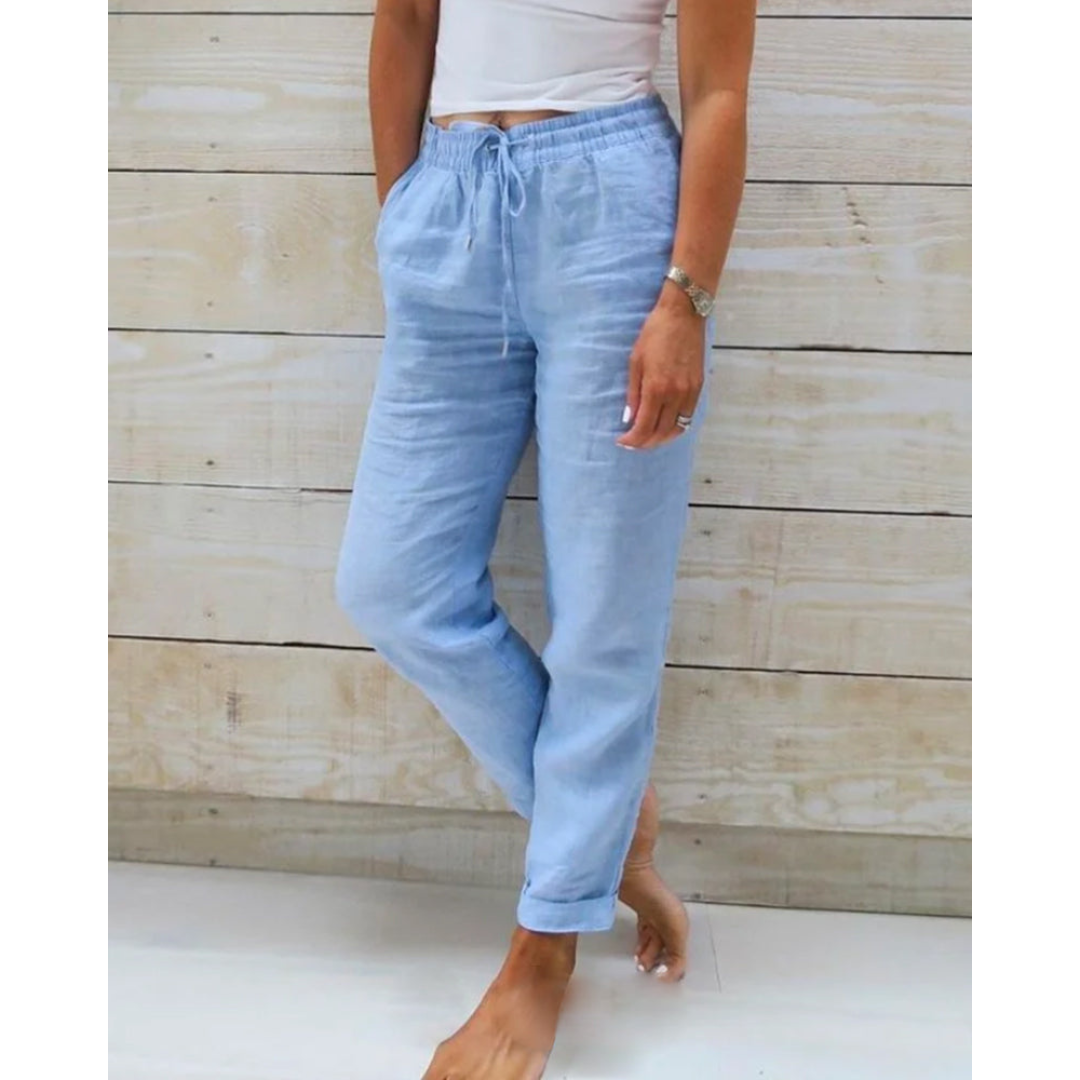 Comfortable Linen Trousers - EasyApparels