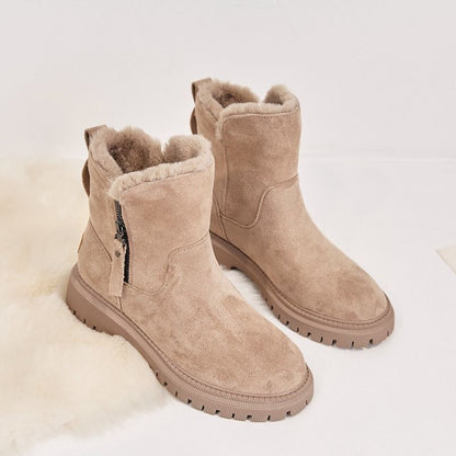 Soft Suede Slip On Ankle Boots For Women - EasyApparels