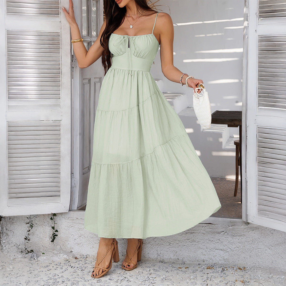 Lovely Flowy Maxi Dress with Thin Straps