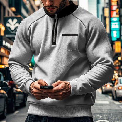 Classic Fit Mens Zipper Sweatshirt - EasyApparels