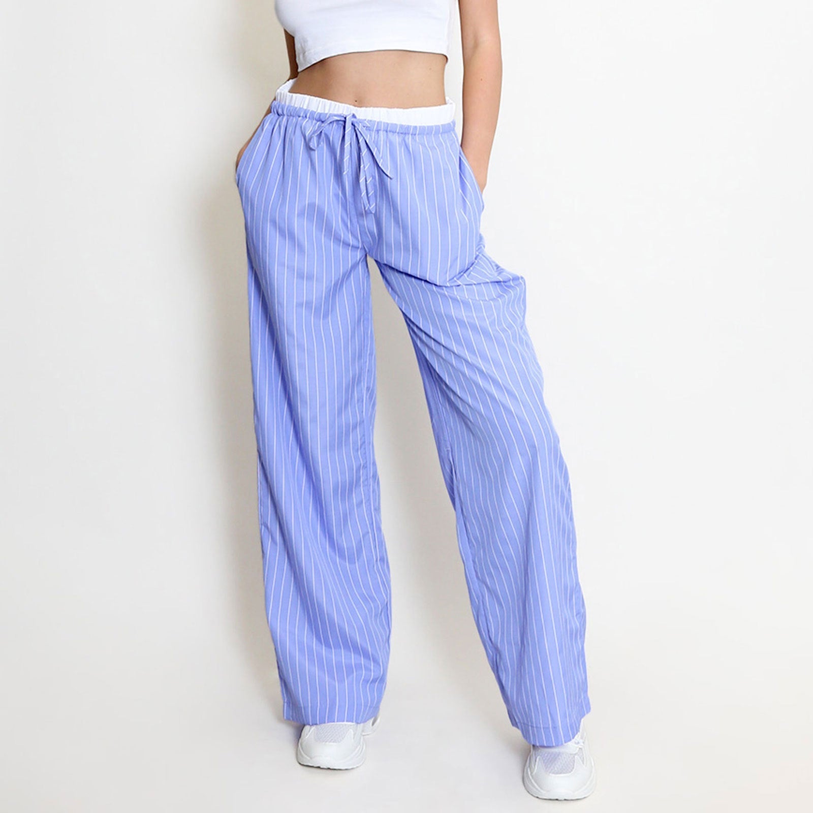 Comfortable Wide Leg Women's Pants with Pockets - EasyApparels