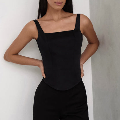 Feminine Fit Crop Camisole Top