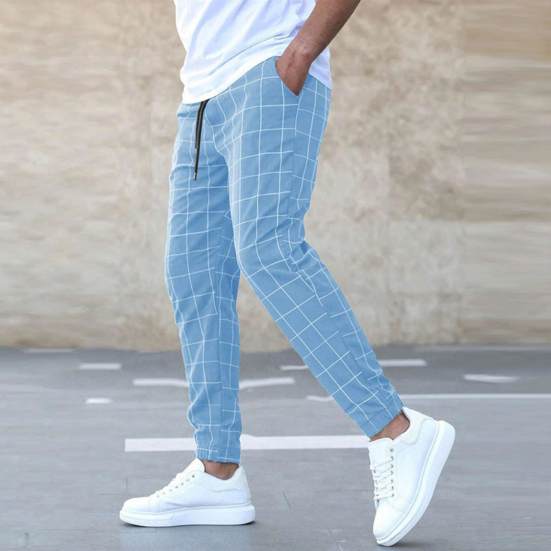 Comfortable Men's Check Jogger Pants - EasyApparels