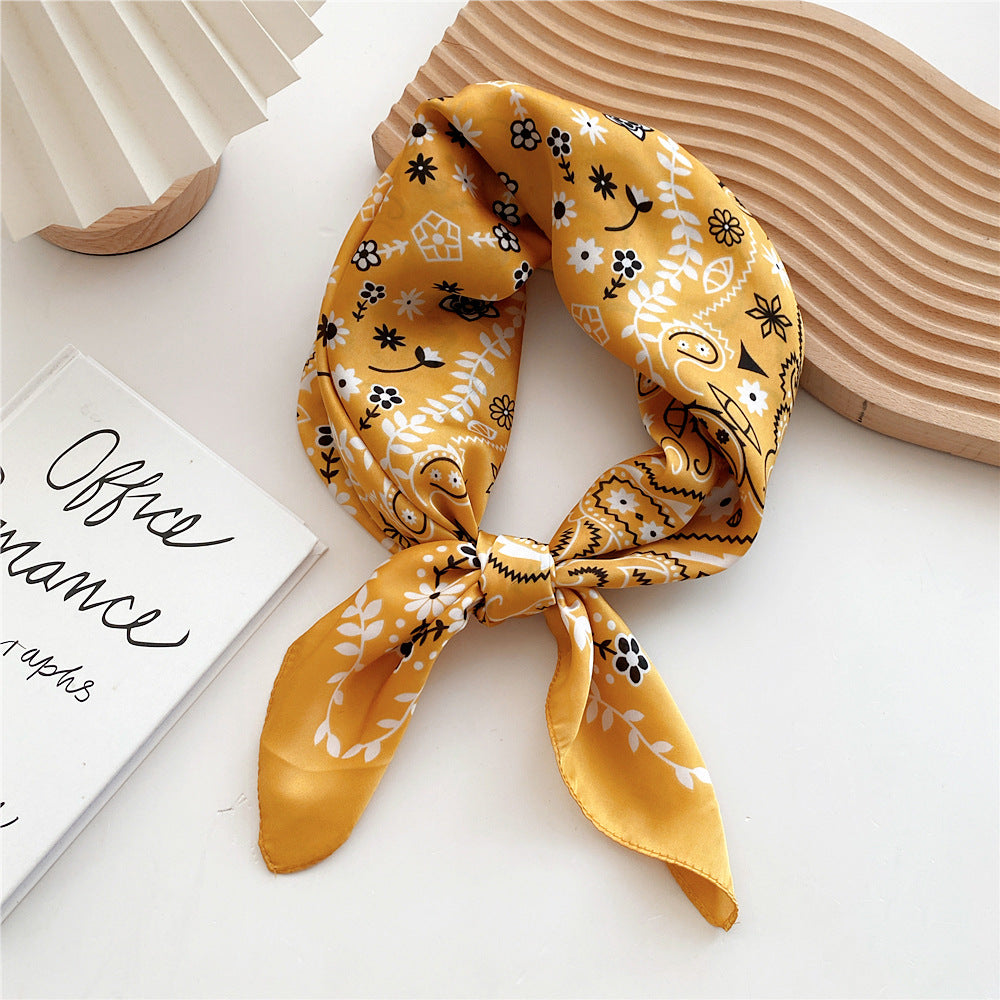 Soft Silk Patterned Women's Scarf