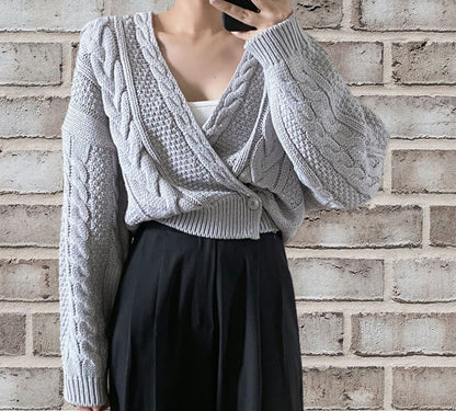 Soft Women's Open Front Wool Cardigan Sweater