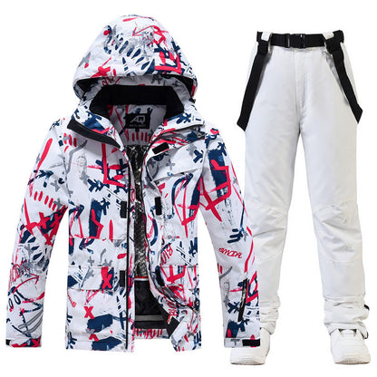 Waterproof Men's Ski Jacket and Pants Set