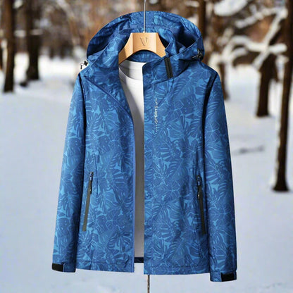 Waterproof Hooded Women's Jacket with Zip Front