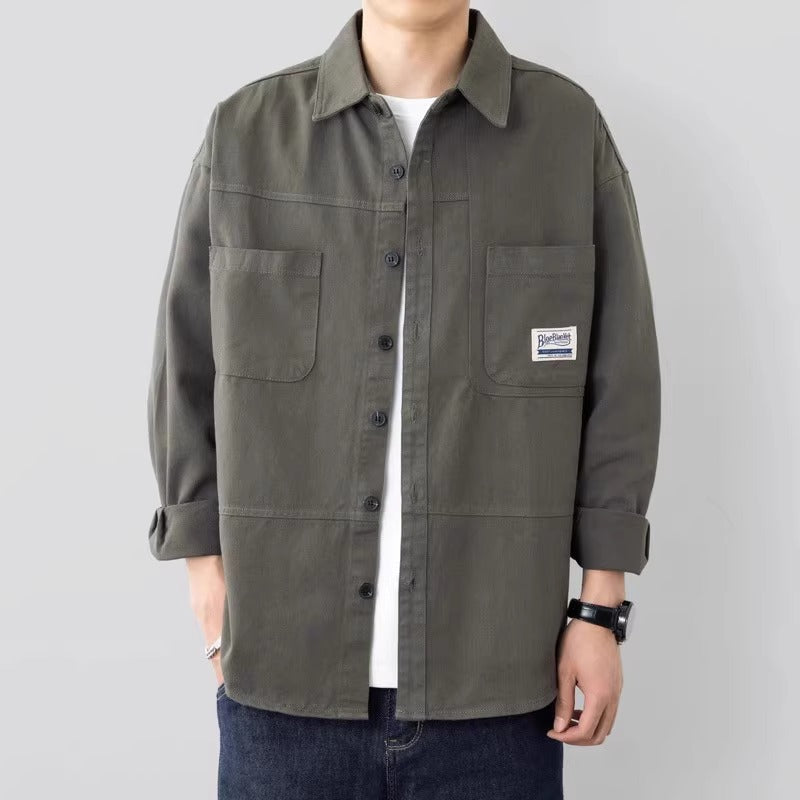 Casual Mens Jacket with Pockets and Buttons - EasyApparels