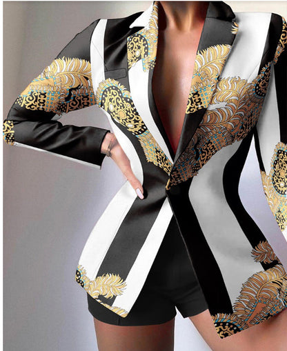 Classic 2-Piece Leopard Print Suit
