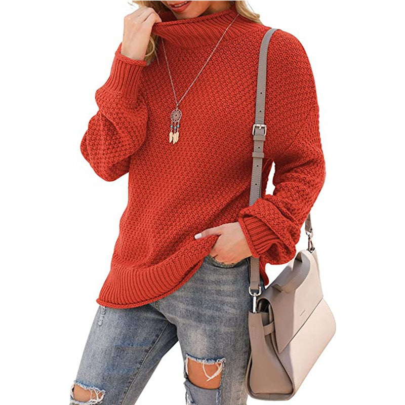 Soft Women's Knit Turtleneck Sweater Top