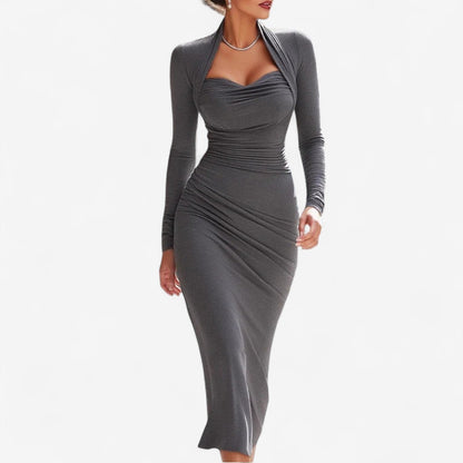 Slim Fit Maxi Evening Dress - Vossary
