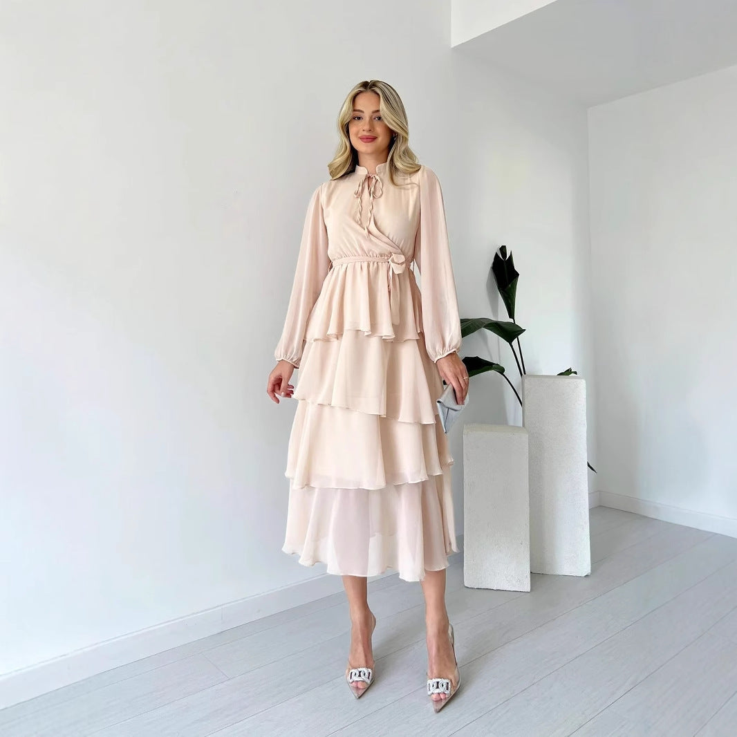 Elegant Chiffon Midi Dress for Women