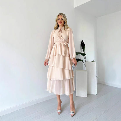 Elegant Chiffon Midi Dress for Women