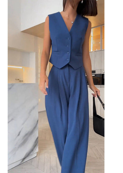 Stylish Women's Vest Jacket Set