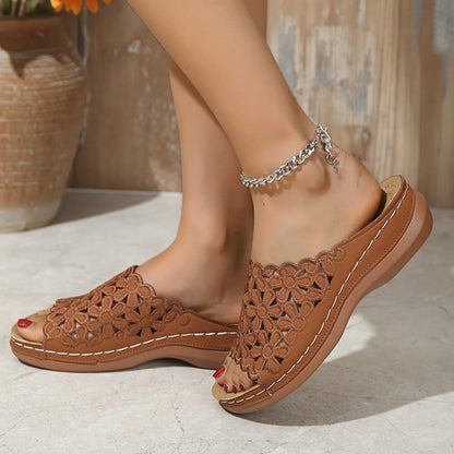 Women's Comfortable Floral Slide Sandals