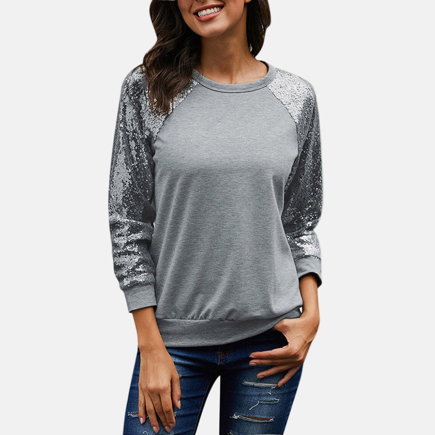 Sparkly Crewneck Glitter Sweatshirt