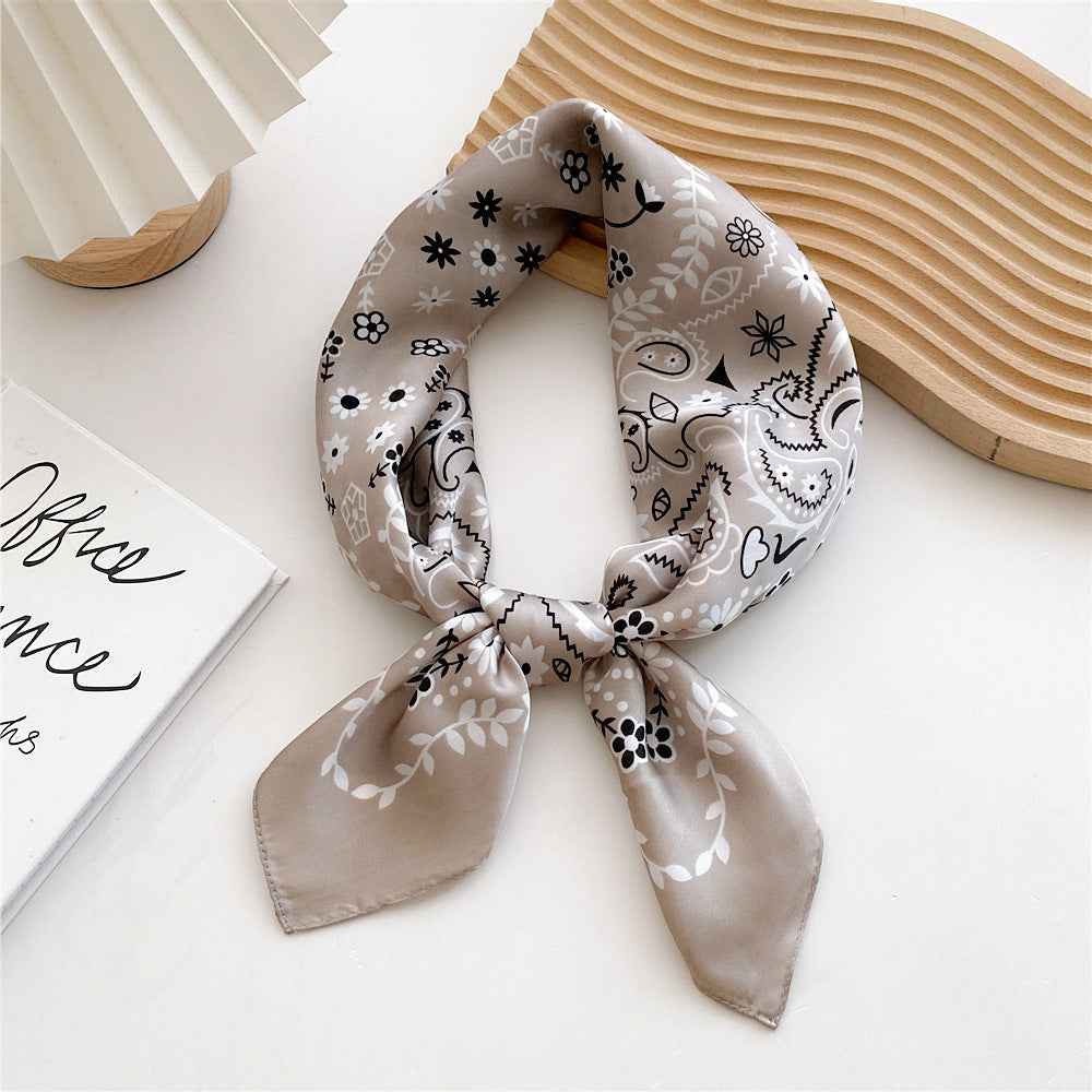 Soft Silk Patterned Women's Scarf
