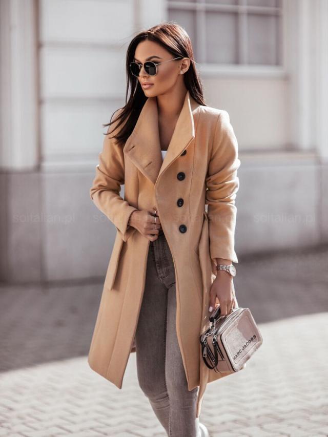 Classic Long Double Breasted Wool Trench Coat - EasyApparels