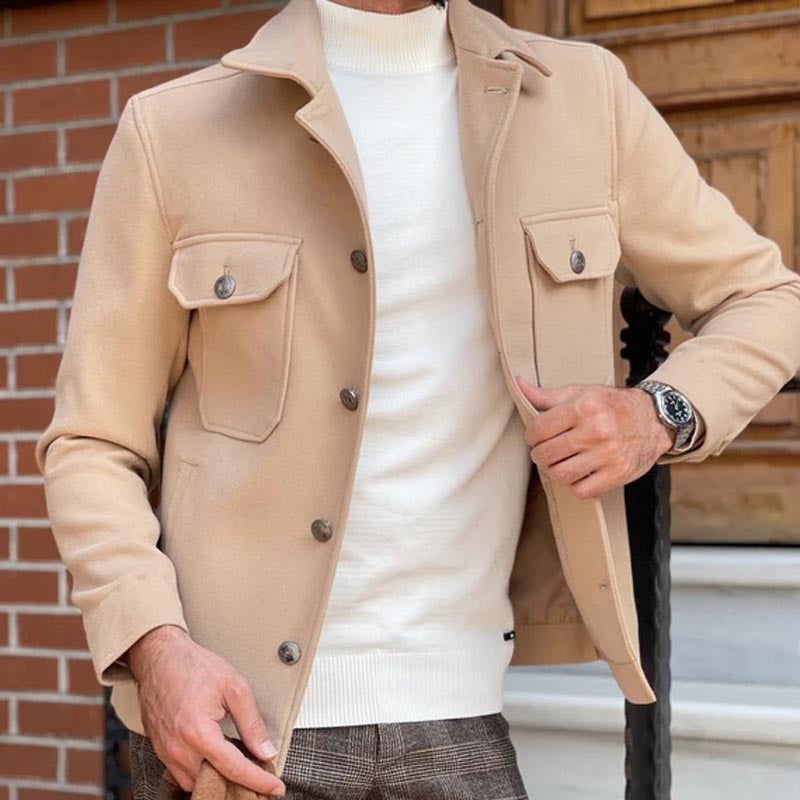 Classic Men's Work Jacket with Button Front - EasyApparels