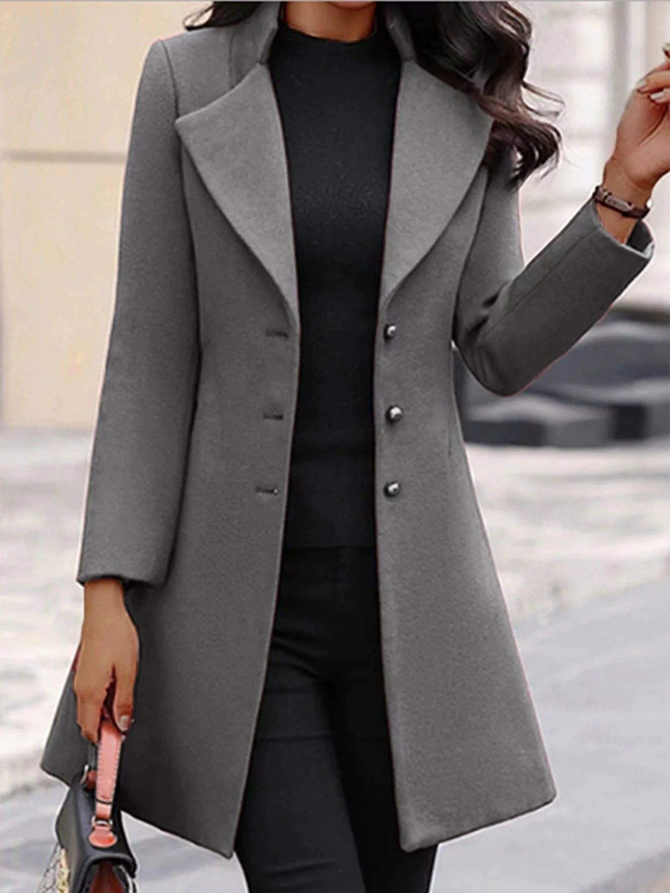 Women's Classic Long Trench Coat - EasyApparels