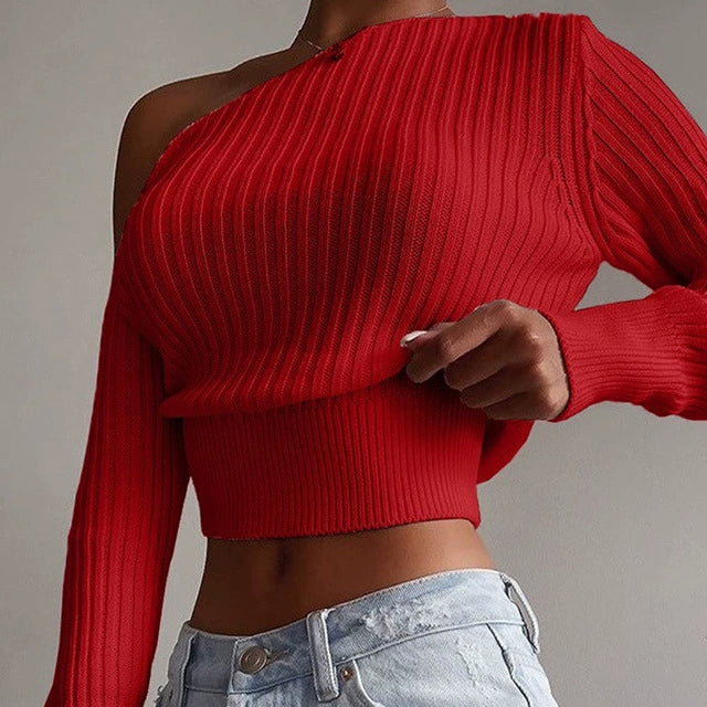 Fitted Cropped Women's Sweater