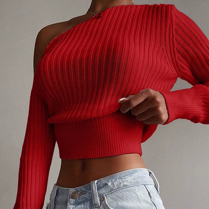 Fitted Cropped Women's Sweater